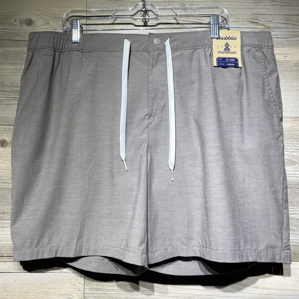 Chubbies 6” Everywear Trunks + Liner The Grey Aways Men’s XXL 2XL Hybrid Shorts